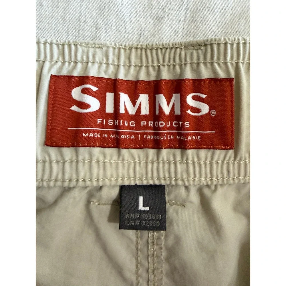 Simms Fishing Pants Mens Large Nylon Technical Hiking Outdoor Cargo Lightweight